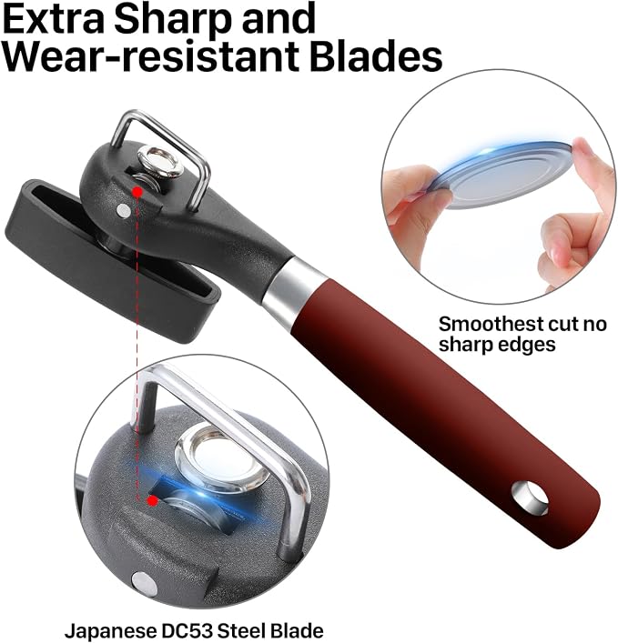 Beneno Can Opener, Manual Side Safe Cut Can Opener Smooth Edge - Image 3