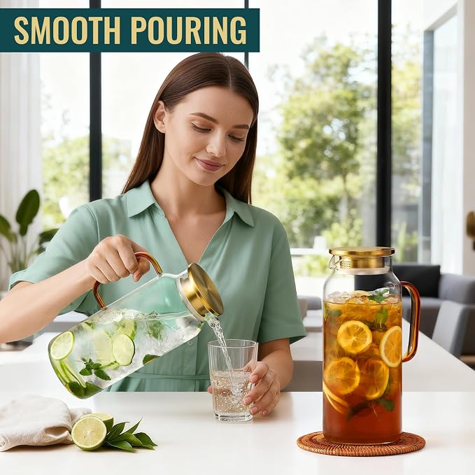 2 Pack 2 Liter/68 oz Glass Pitcher - Image 6