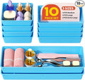 10 Pack Large Size Plastic Drawer Organizers Set, 3 Sizes Desk Drawer Organizer by Unknown