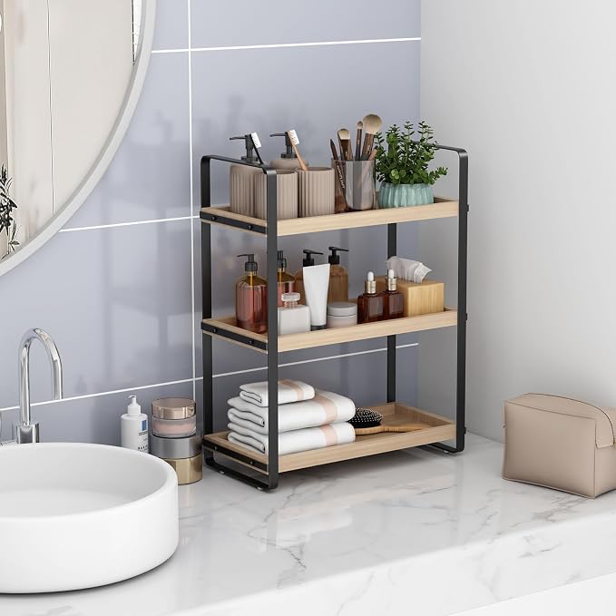 HNRLOY Bathroom Counter Organizer, Bathroom Countertop Organizer, Counter Shelf - Image 4
