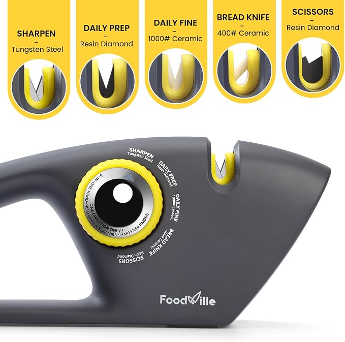 FoodVille 5 in 1 Knife Sharpener - Image 4