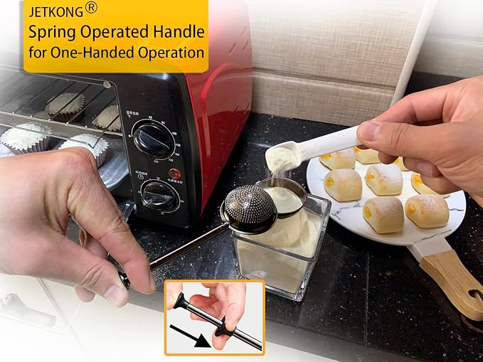 JETKONG Baker's Dusting Wand for Sugar, Flour and Spices, Stainless Steel - Image 4