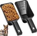 2 Cup Dog Food Scoop(2 Pack), Plastic Pet Food Scoop with Measuring