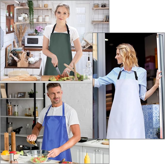 Gotega Waterproof Rubber Vinyl Apron Adjustable Dishwasher Apron - Image 7