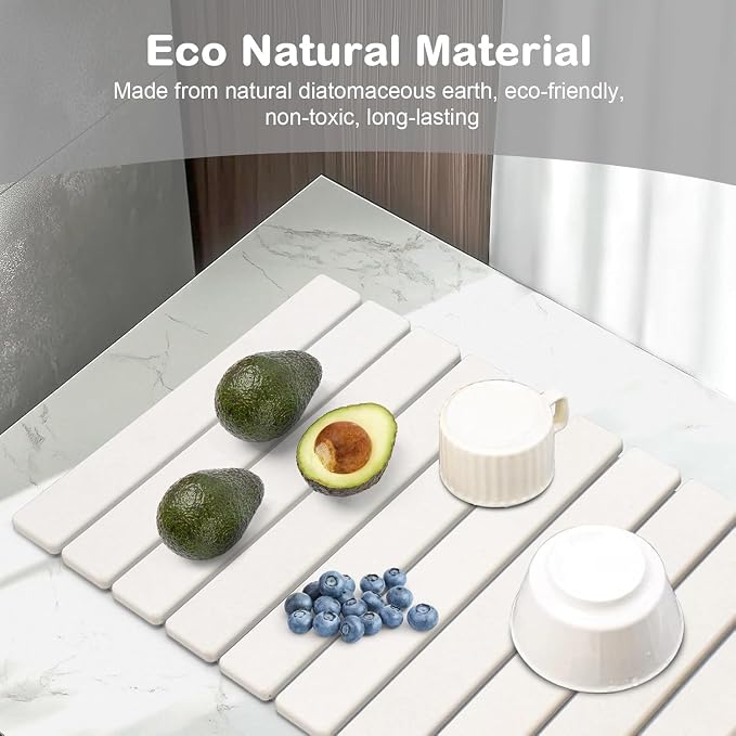 2 PCS Large Stone Dish Drying Mat - Image 5