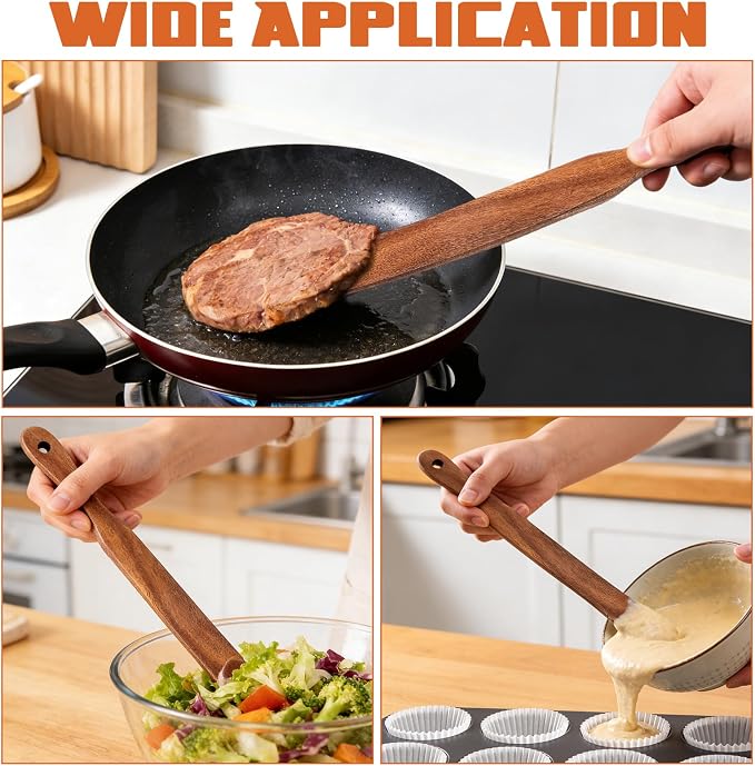 2 Pack Spurtle for Sourdough Starter, Sourdough Spatula Dough Whisk Mixing - Image 7