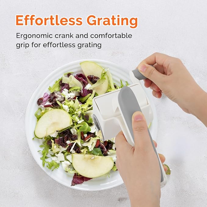 UHIYEE Patented Rotary Parmesan Cheese Grater, Hand Crank Cheese Shredder - Image 4