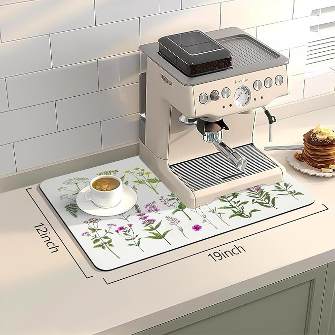 Bloss Kitchen Mat, Coffee Mat 12"x19", Coffee Bar/Maker Mat, Kitchen Counter - Image 2