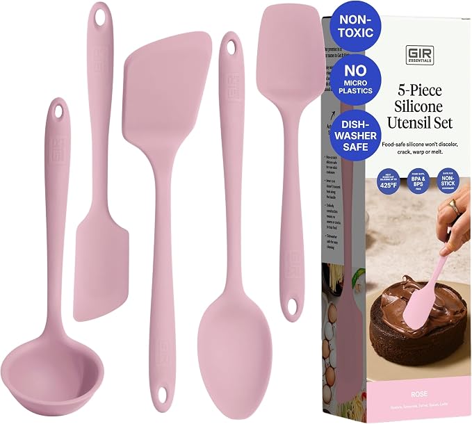 GIR 5-Piece Silicone Kitchen Utensils Set, Non-Toxic Cooking Utensils by GIRGetItRight