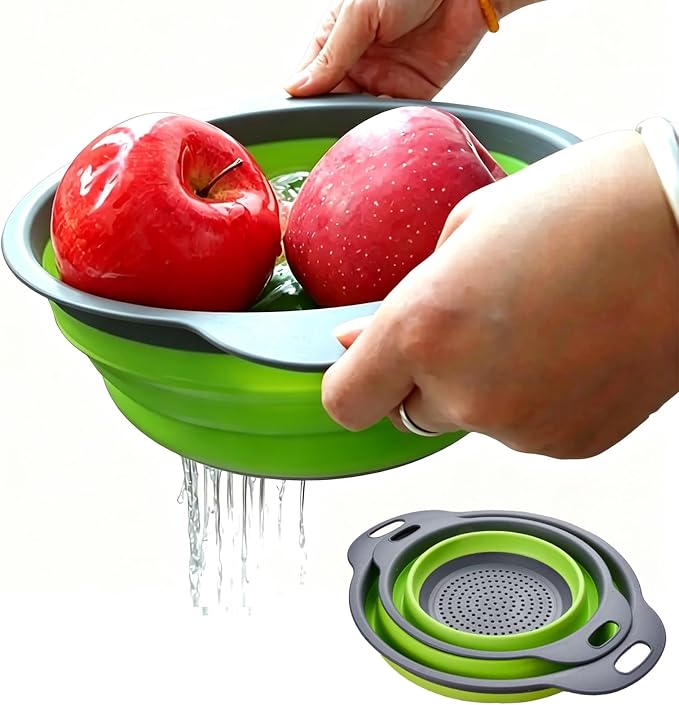 2 Pack Collapsible Silicone Colander by WHZHAOCAI