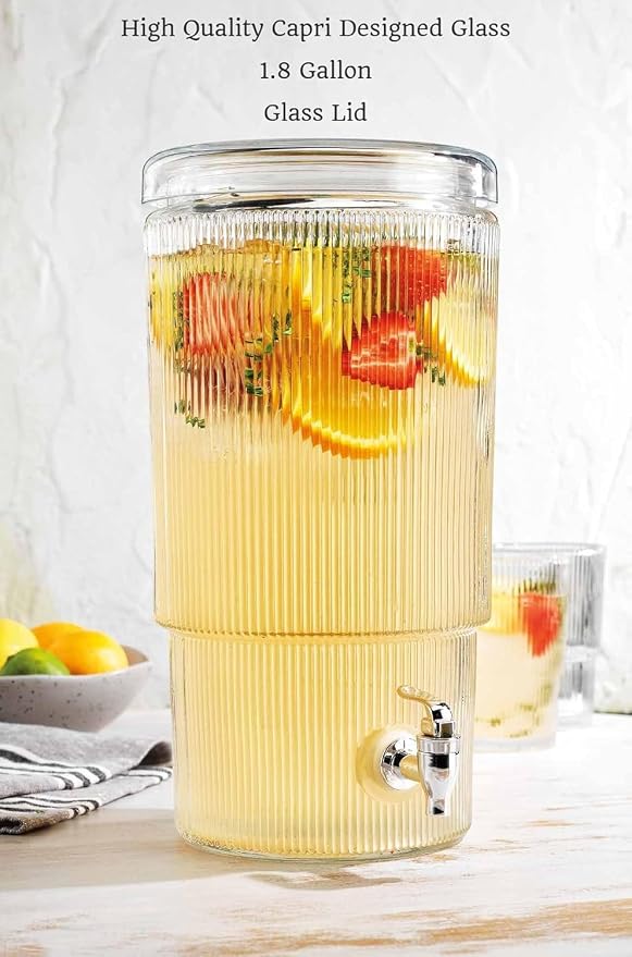 Glass Beverage Dispenser, 2.75 Gallon Capacity - Image 3