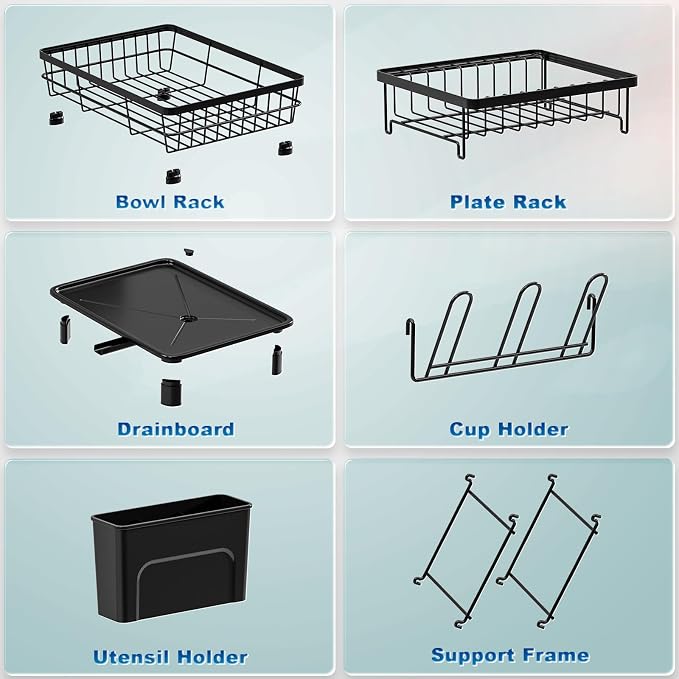 GAOKASE Dish Drying Rack, Stainless Steel-Dish Rack, Dish Racks - Image 5
