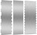 3 Pieces 8.7 Inche Stainless Steel Cake Scraper，Double Sided Patterned Edge by starfa+lab
