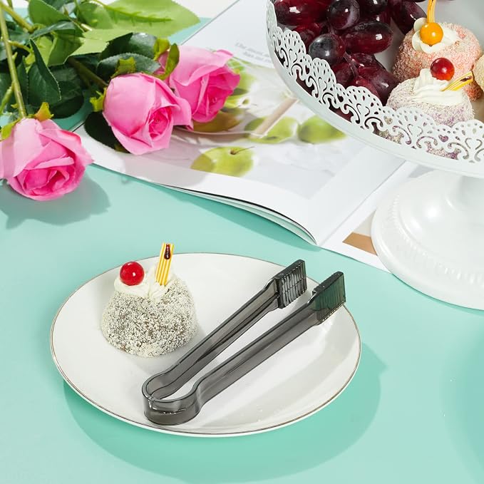 10 Pcs Plastic Buffet Serving Tongs, 6.3 Inches - Image 7