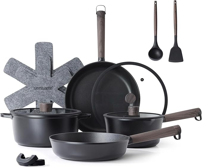 SENSARTE 13Pcs Pots and Pans Set Nonstick Cookware Set Kitchen Cooking Frying by SENSARTE