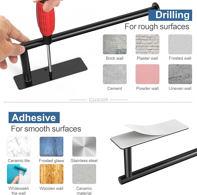 CUXIXA Paper Towel Holder Under Cabinet 2 Pack, Under Counter Paper Towel - Image 5