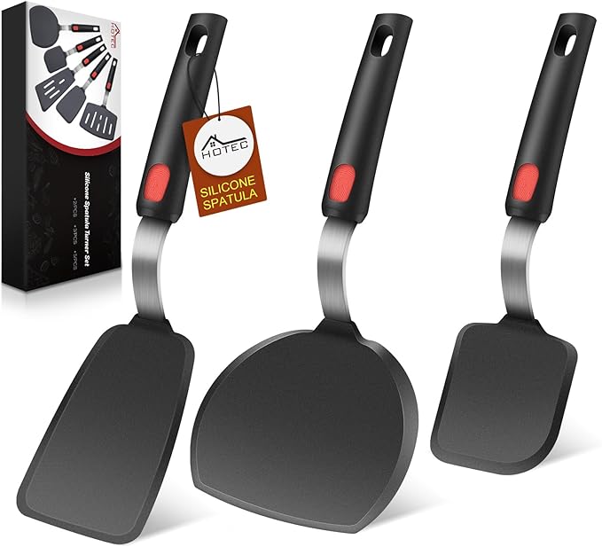 Hotec Silicone Spatula Turner for Nonstick Cookware, Cooking Spatulas 600°F by Hotec