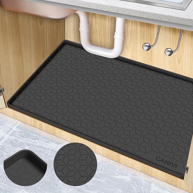 Under Sink Mat, Kitchen Cabinet Shelf Protector, Fits 36 inch Standard Cabinet by CANIVI