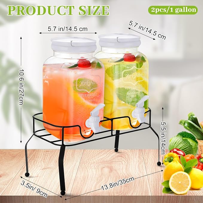 Teenyyou 2 Pcs Plastic Drink Dispensers - Image 4