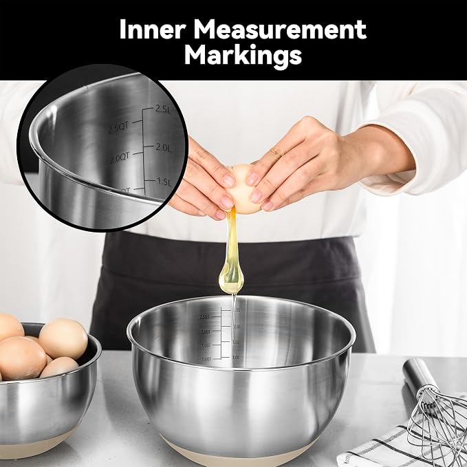 KITEISCAT Stainless Steel Mixing Bowls - Image 5