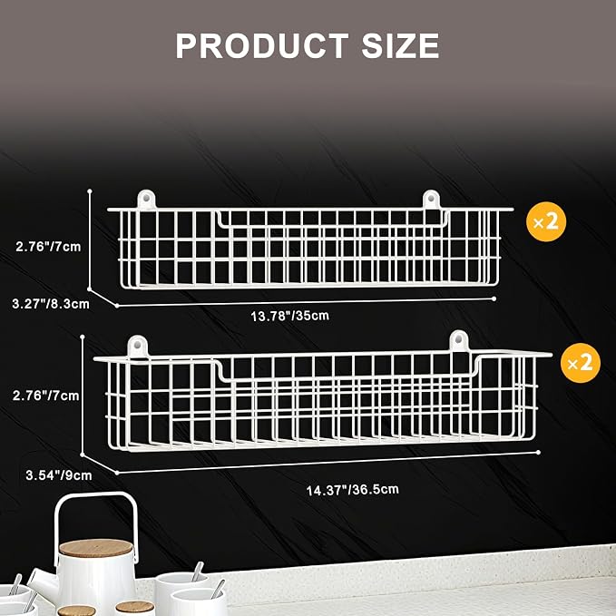 Spice Rack, Spice Holder Metal Shelf Saving Space - Image 3