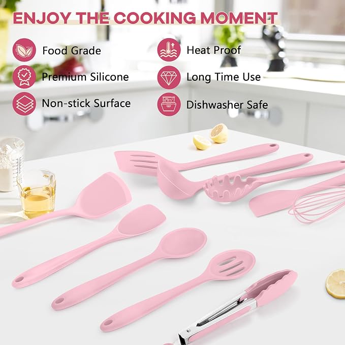 TeamFar Kitchen Cooking Utensils, 446°F Heat Resistant Kitchen Gadgets Tools - Image 7
