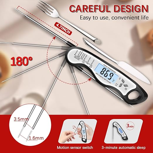 Meat Thermometer Digital，IP67 Waterproof Cooking Thermometer - Image 5