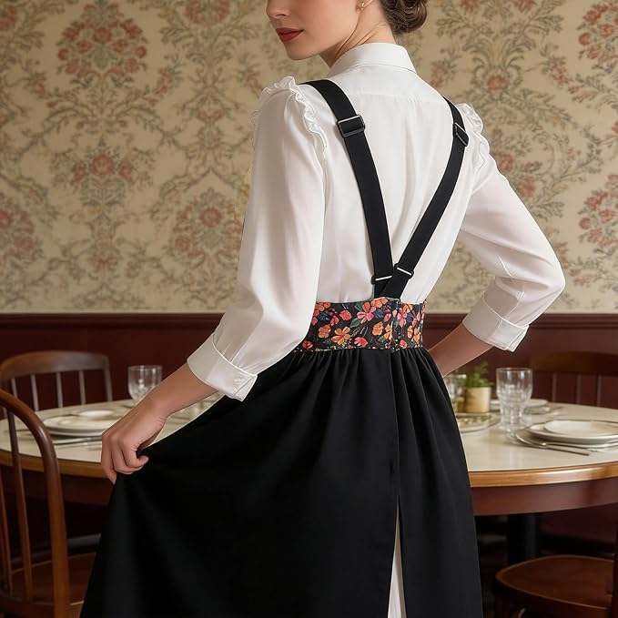 Uaussi Cotton Linen Apron Cross Back Work Apron - Image 5