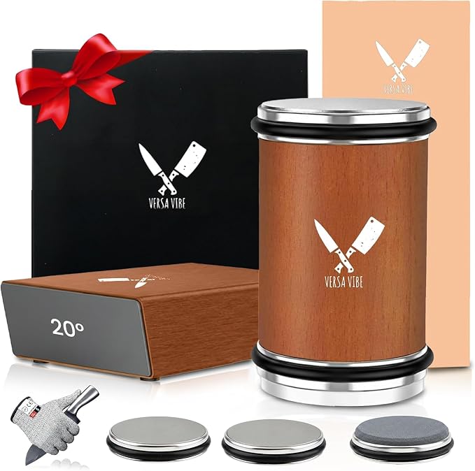 Premium Rolling Knife Sharpener kit, High Carbon 400, & 3000 Replacement Discs by Unknown