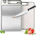 Stainless Steel Cutting Board, Dishwasher Safe, Scratch-Resistant by COZZIVITA
