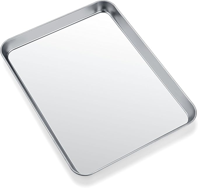 Baking Sheets for Oven, Stainless Steel Cookie Sheet Baking Pan Toaster Oven by Zacfton