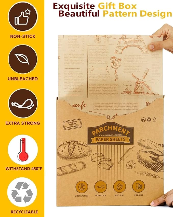 Katbite 130Pcs 10 Inch Sandwich Wrapping Paper, Heavy duty Deli Paper, - Image 5