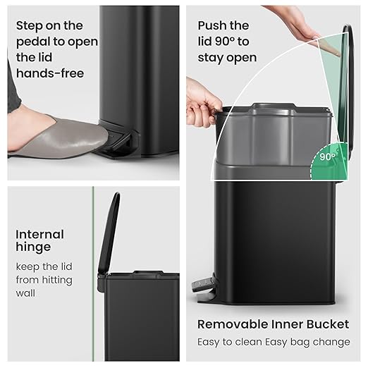 Cesun Small Bathroom Trash Can - Image 4