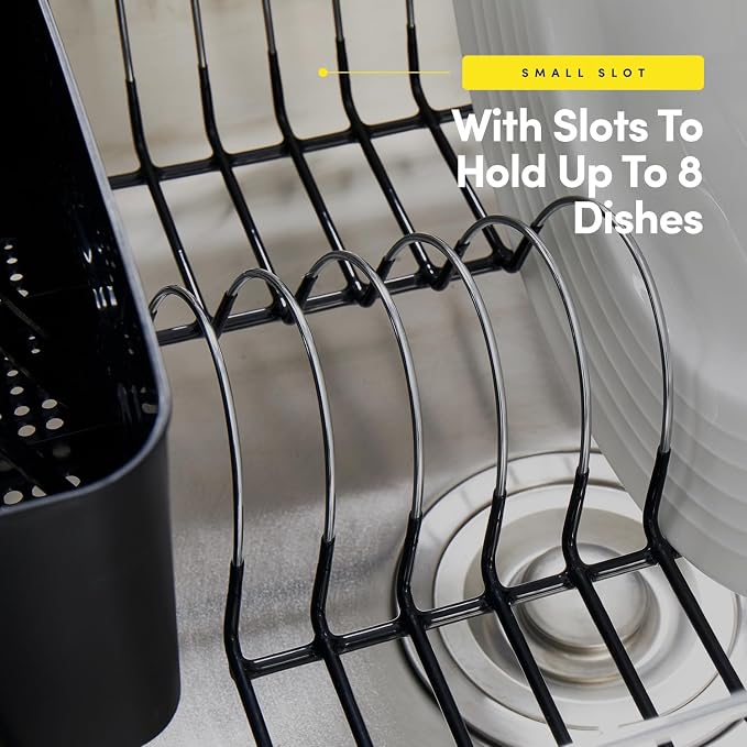 Sweet Home Collection 2 Piece Dish Drying Rack Set Drainer - Image 5