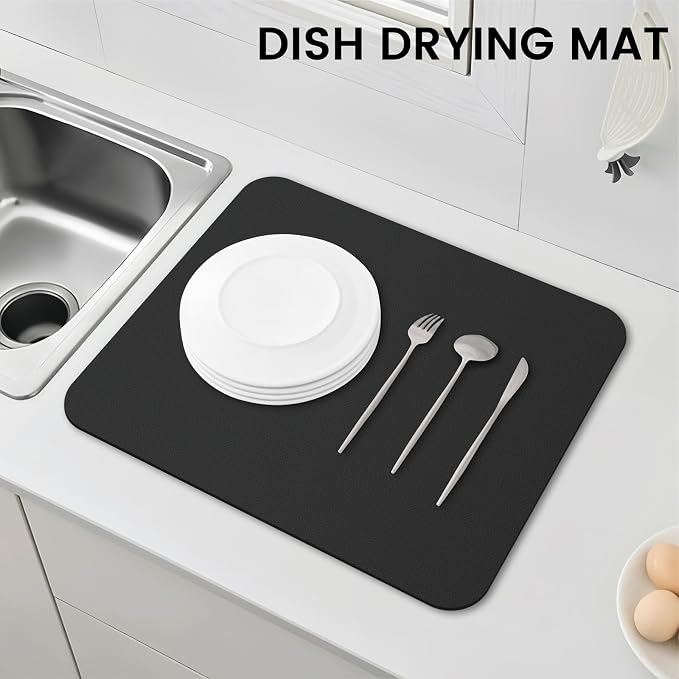 WISELIFE Dish Drying Mat Super Absorbent Drying Mat Large Dish Drying Mats - Image 6