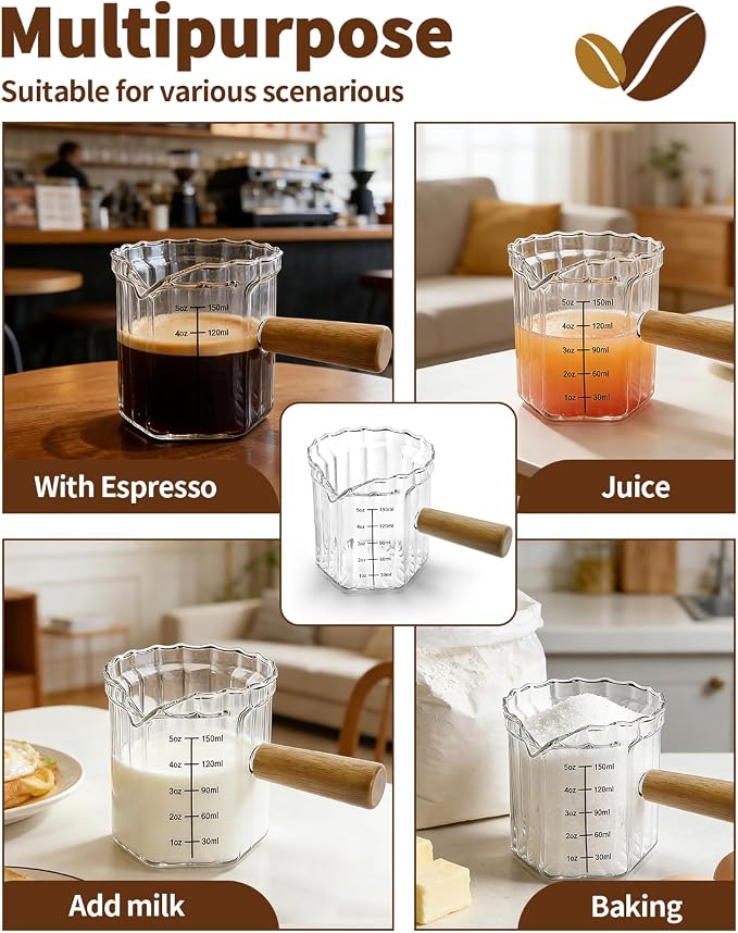 Espresso Measuring Cup 5 Oz, Espresso Glass Cups - Image 7