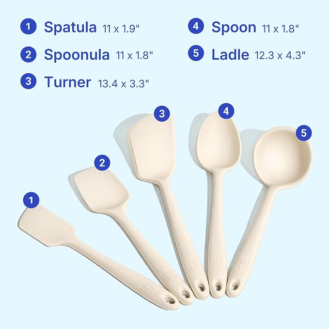 GIR 5-Piece Silicone Kitchen Utensils Set, Non-Toxic Cooking Utensils - Image 6