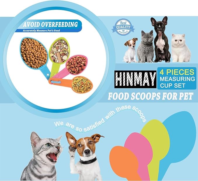 HINMAY Pet Food Scoops Plastic Measuring Cups Set - Image 6