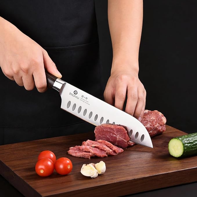 imarku Chef Knife 7 Inch Kitchen Knife Ultra Sharp Santoku Knife - Image 5
