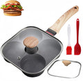 HUPECHAM Egg Pan With Lid 4-Cup Nonstick, and Healthy Granite Egg Frying Pan by HUPECHAM