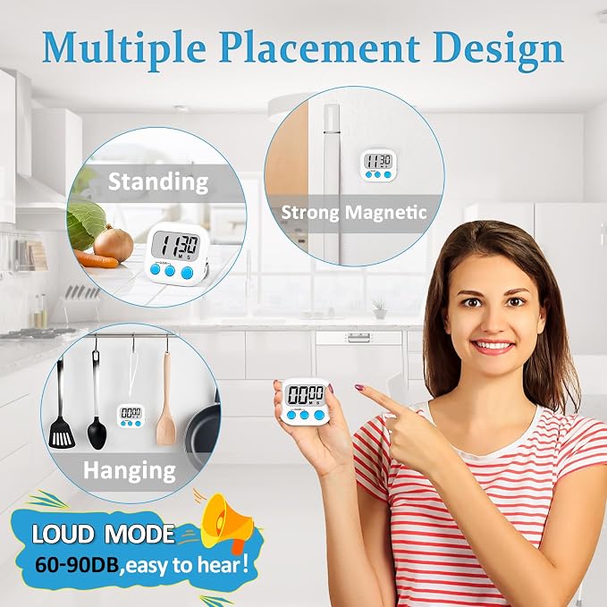 ZILLEEN Classroom Timers for Kids Classroom Magnetic Digital Kitchen Timers for - Image 2