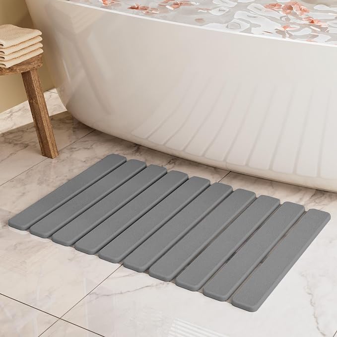 Foldable Stone Bath Mat, Quick Dry Stone Drying Mats by SummerKiss