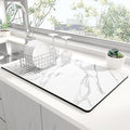 Rnivvi Dish Drying Mat for Kitchen Counter, 12 x 19" Cute Marble Super by Rnivvi