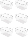 Vtopmart 6 Pack Clear Storage Bins, Pantry Cabinet Organizer Bins by Vtopmart