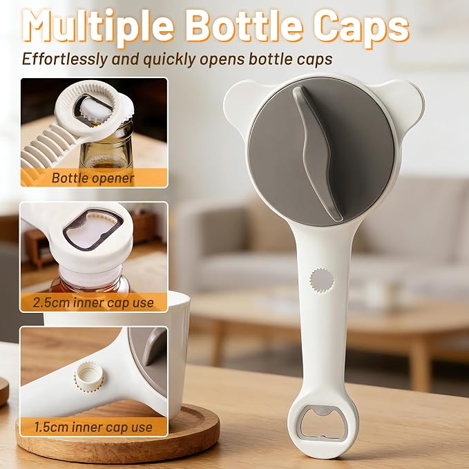 Jar Opener for Seniors Weak Hands, Adjustable Can Jar Lid Bottle Opener - Image 4