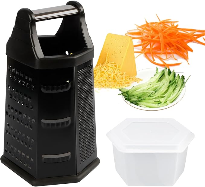 Box Grater, Cheese Grater Shredder Stainless Steel by KAYCROWN