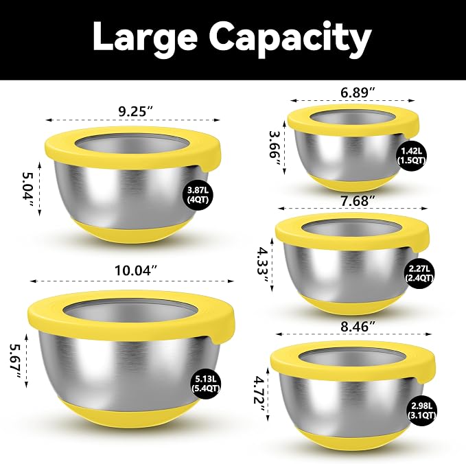 KITEISCAT Stainless Steel Mixing Bowls - Image 2