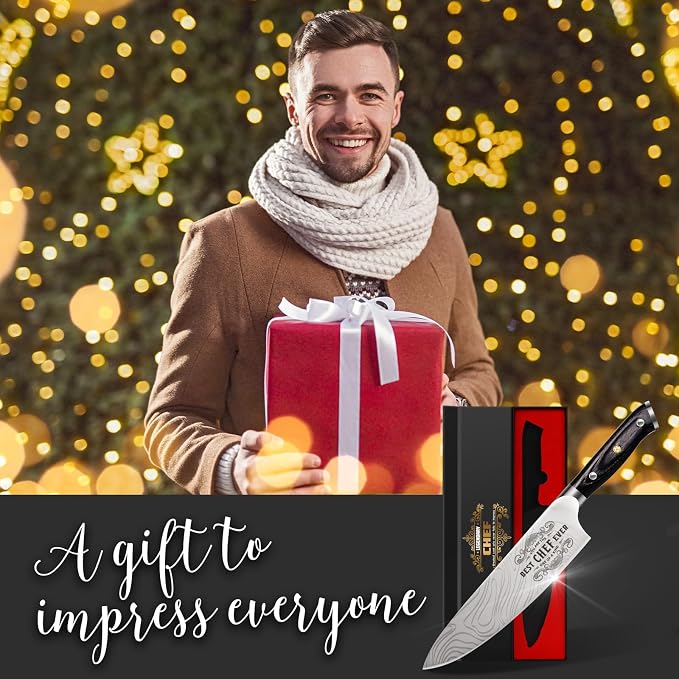 Funistree Gifts for Men Women Chef, 8 inch Professional Kitchen Knife Gift Set - Image 7
