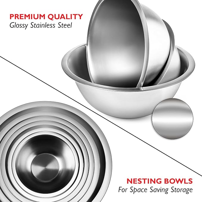 EATEX Stainless Steel Mixing Bowls - Image 6