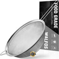 Walfos 8.6 Inch Large Fine Mesh Strainer, Kitchen Metal Food Strainers by Walfos